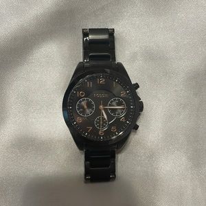 Black Fossil Watch Women